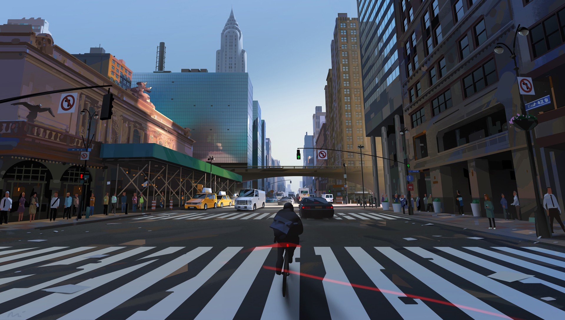 Cityscape Road Illustration Video Games Hd Wallpapers Desktop And