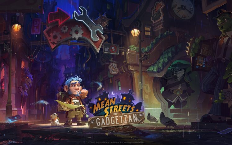 Hearthstone: Heroes of Warcraft, Mean Streets Gadgetzan HD Wallpaper Desktop Background