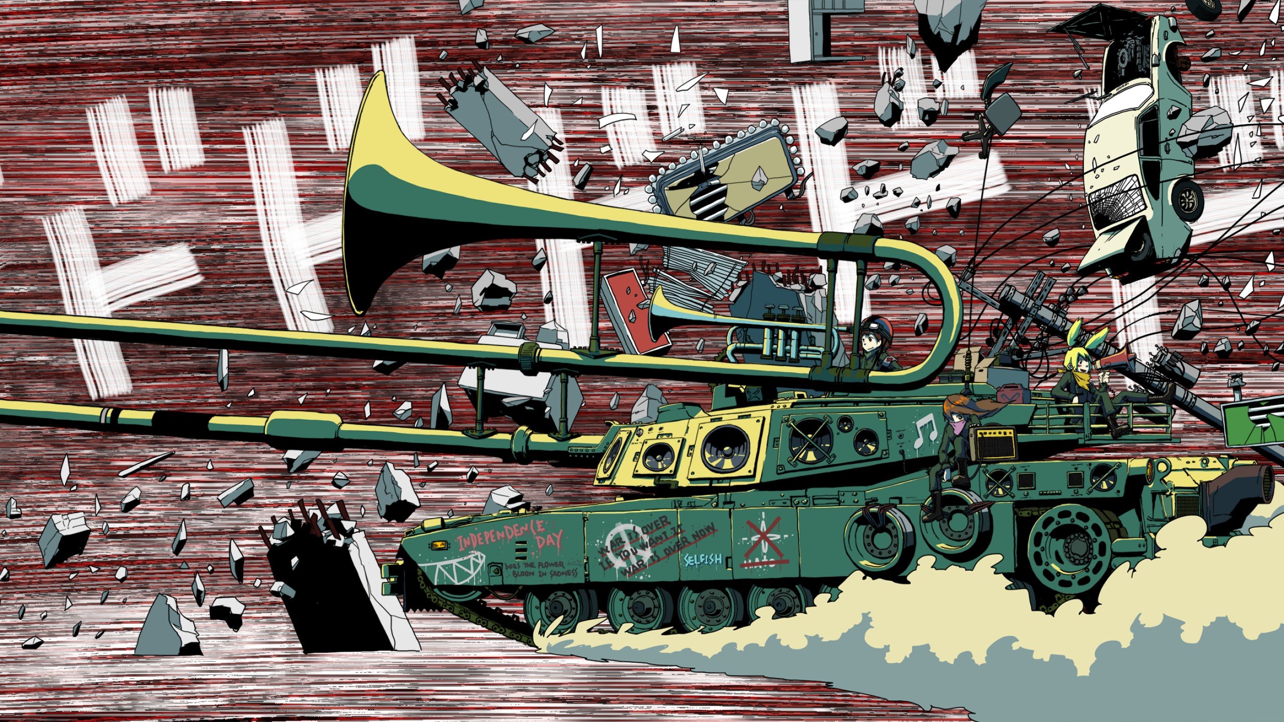 tank, Musical instrument, Artwork Wallpaper