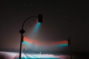 Lucas Zimmermann, Photography, Traffic lights, Night, Stars