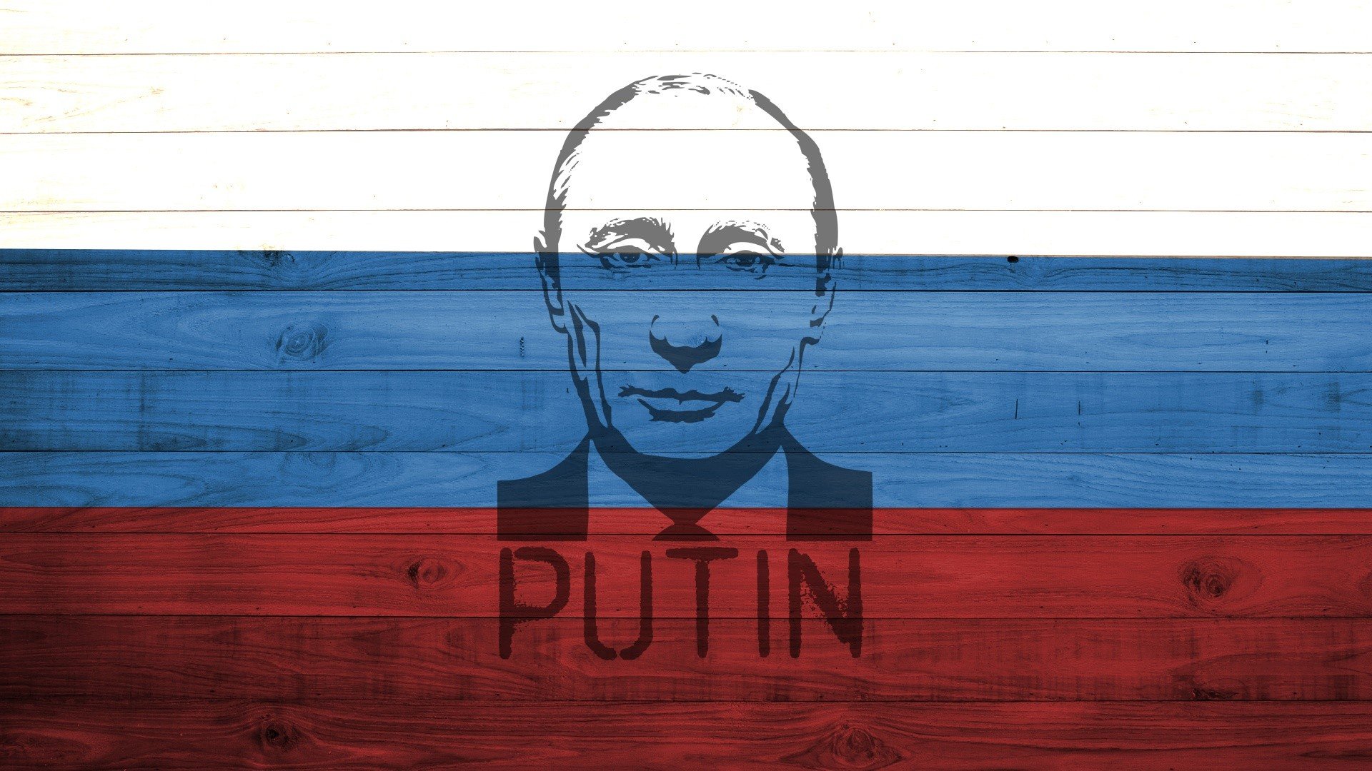 Vladimir Putin, Presidents, Russian, Flag, Wood, Painting Wallpaper