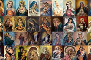 Virgin Mary, Jesus Christ, Collage, Christianity, Religion
