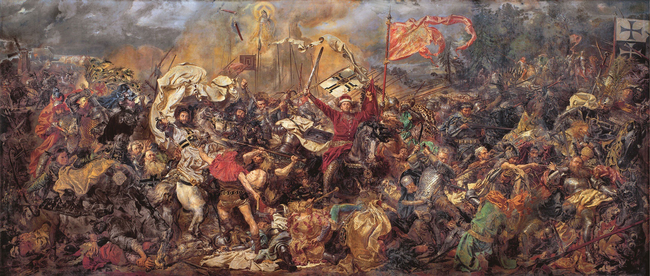 Zalgiris, Battlefields, Battle of Grunwald, Classic art, Jan Matejko, Grunwald, Dokopać Szwabom, 1410, Poland Wallpaper