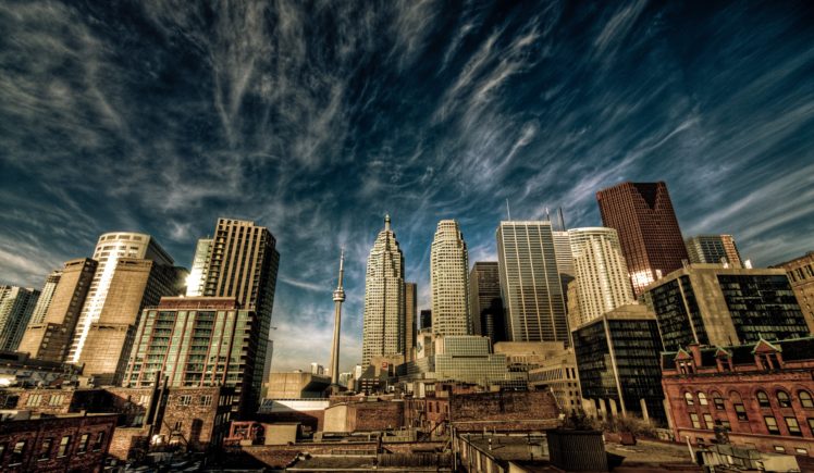 cityscape, Canada, Toronto, HDR HD Wallpaper Desktop Background