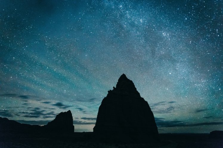 nature, Night sky, Constellations, Mountains HD Wallpaper Desktop Background