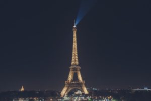 Eiffel Tower, Night, Night sky, Cityscape