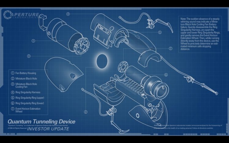 blueprints, Aperture Laboratories, Portal (game), Portal Gun HD Wallpaper Desktop Background