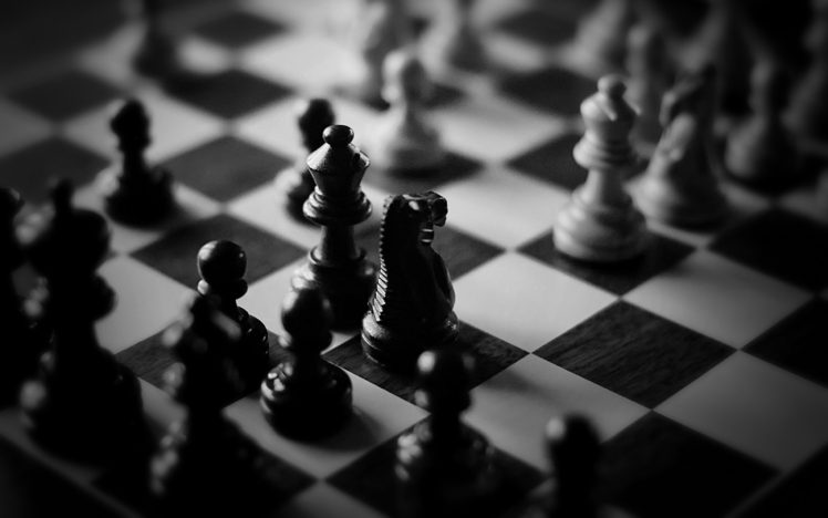 chess, Monochrome HD Wallpaper Desktop Background