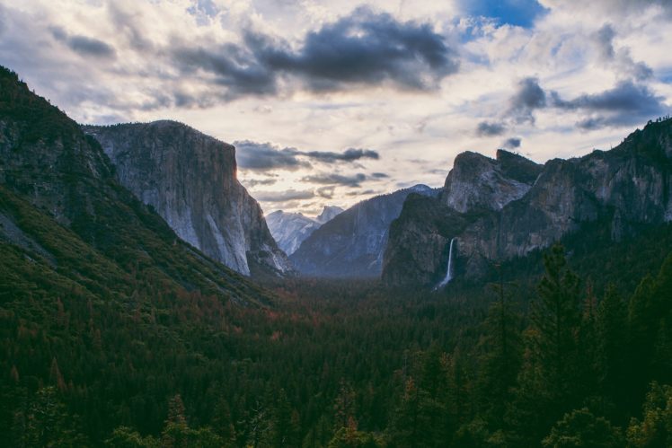 mountains, Waterfall, Trees, Yosemite Valley, Yosemite National Park HD Wallpaper Desktop Background