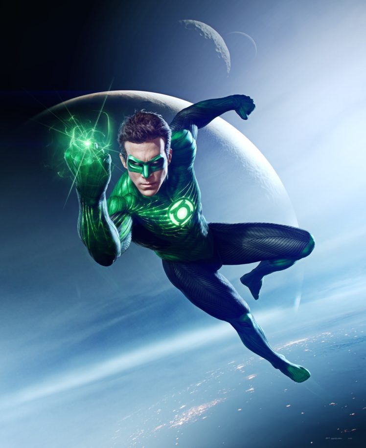 Green Lantern, 3D, Superhero, Mask, Costumes, Flying, Planet HD Wallpaper Desktop Background