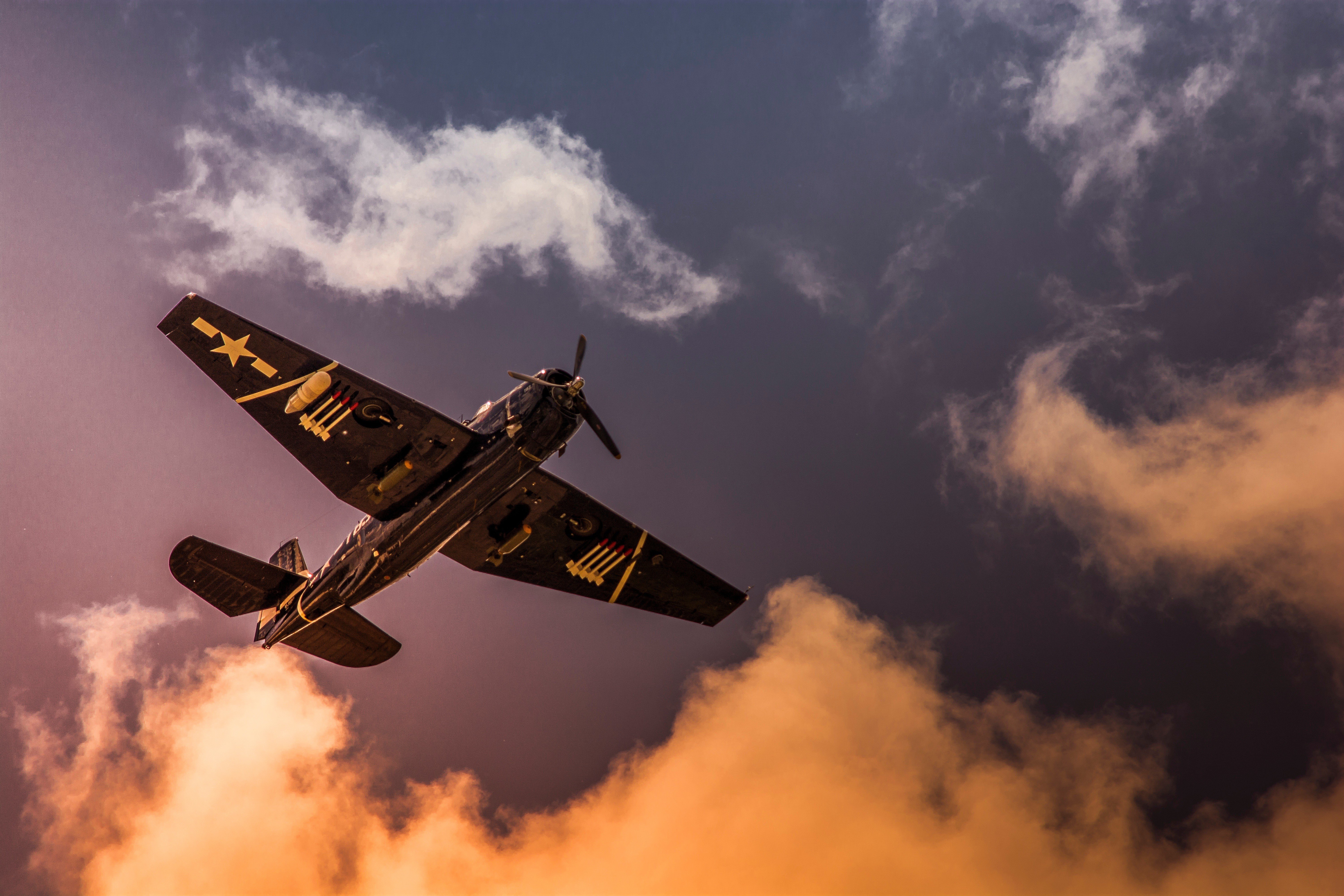 aircraft, World War II, Sky, Clouds Wallpaper