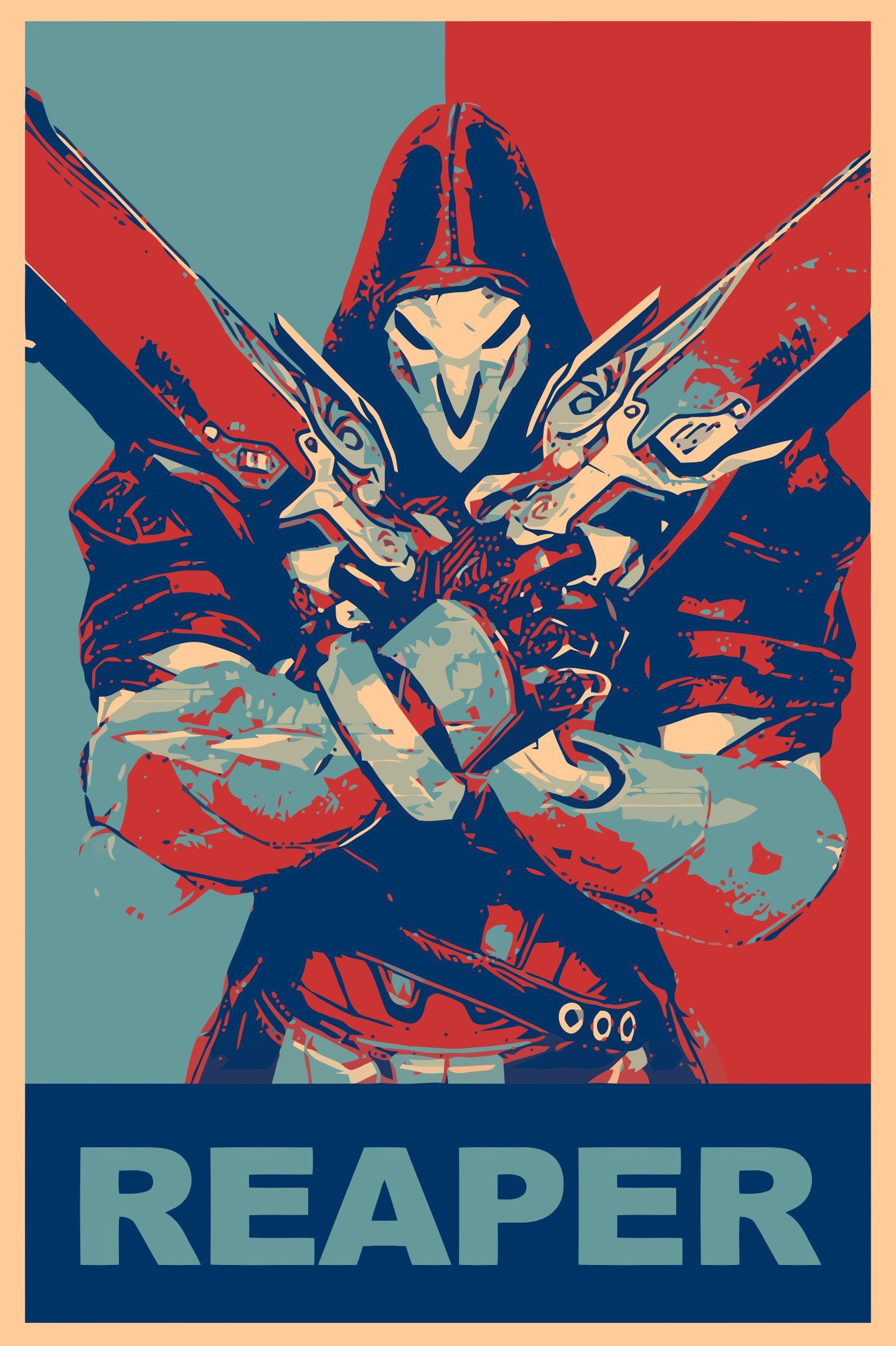 propaganda, Reaper (Overwatch), Overwatch, Gamer Wallpaper
