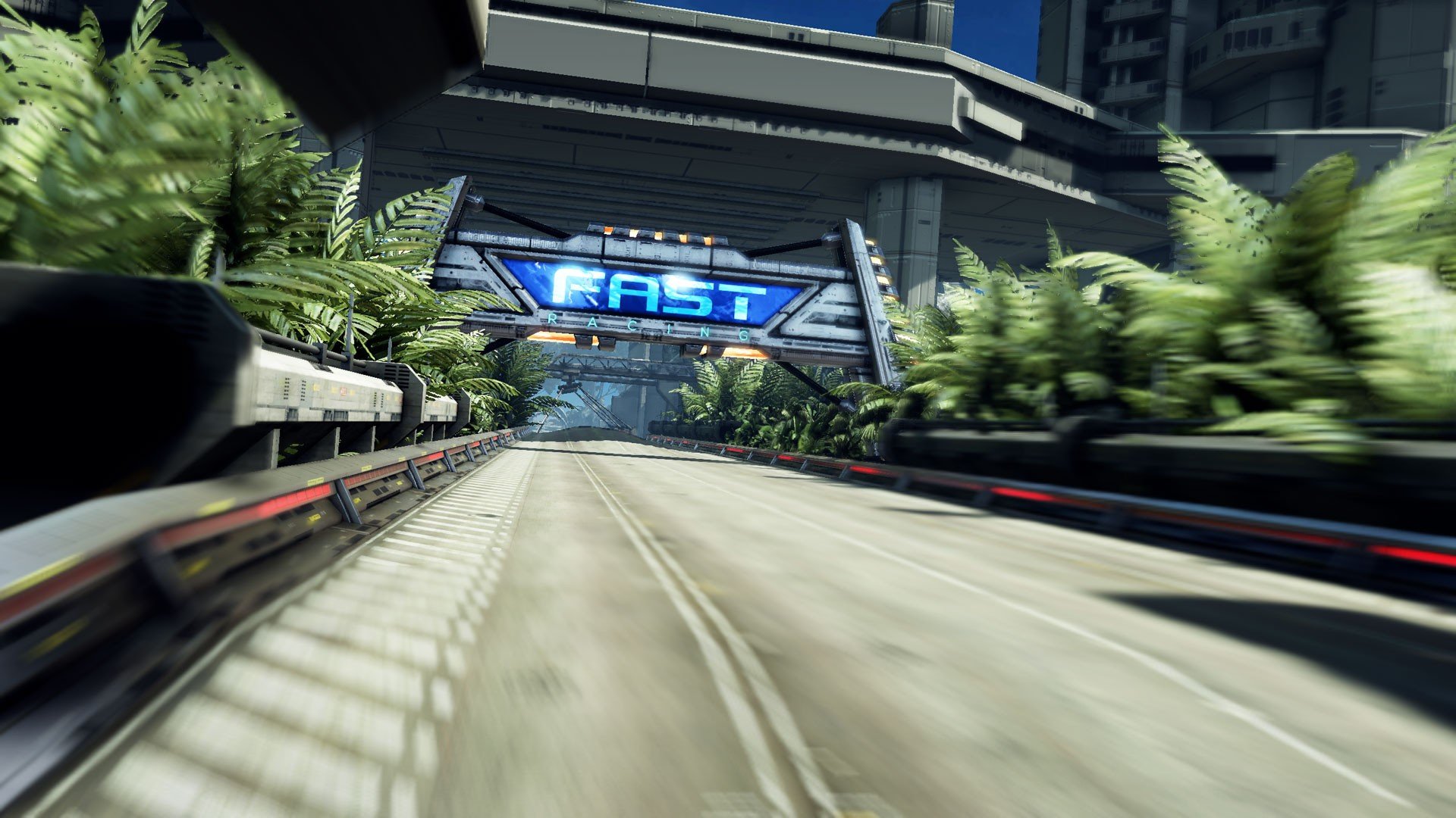 Fast Racing Neo, Video games, Landscape, Race tracks, Trees, Building Wallpaper