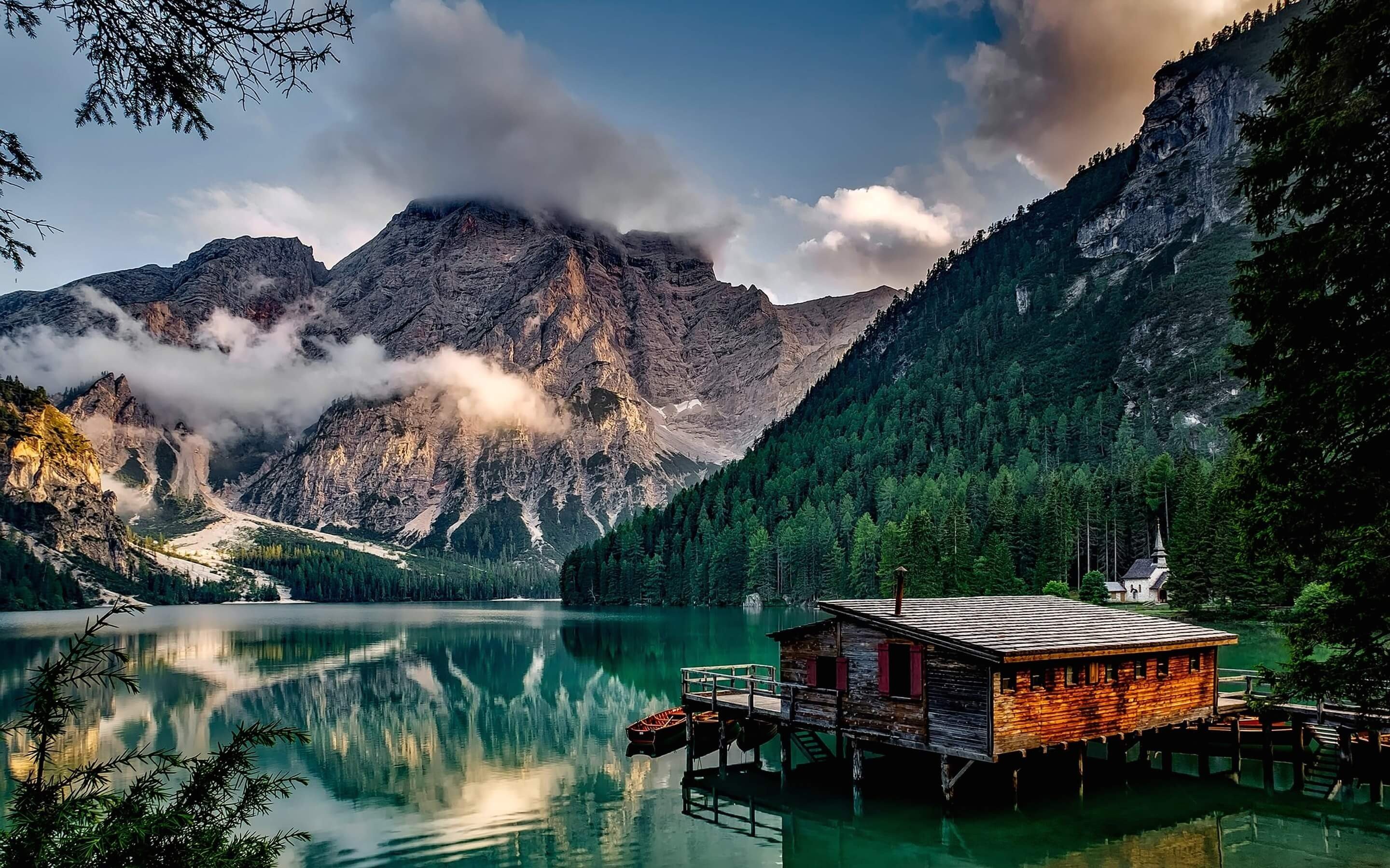 Lake Pragser, Italy, Landscape, Lake Wallpaper