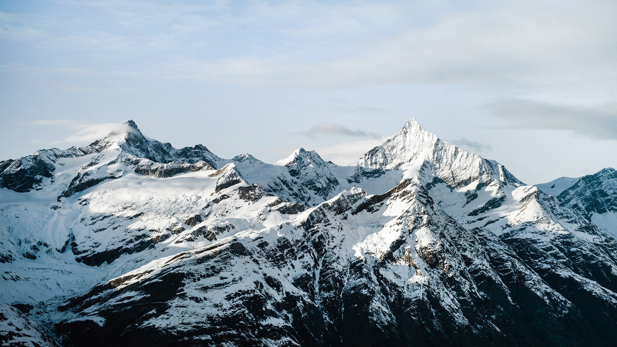 mountains, Landscape, Snow, Snowy peak, Rock, Nature Wallpaper