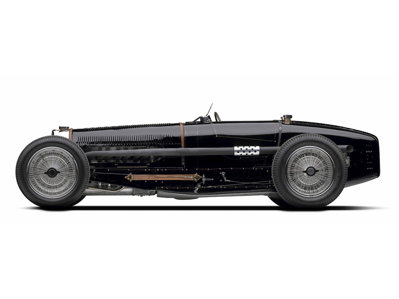 vehicle, Car, Bugatti, Bugatti 59, Sports car, Vintage, Vintage car, White background, Black cars Wallpaper