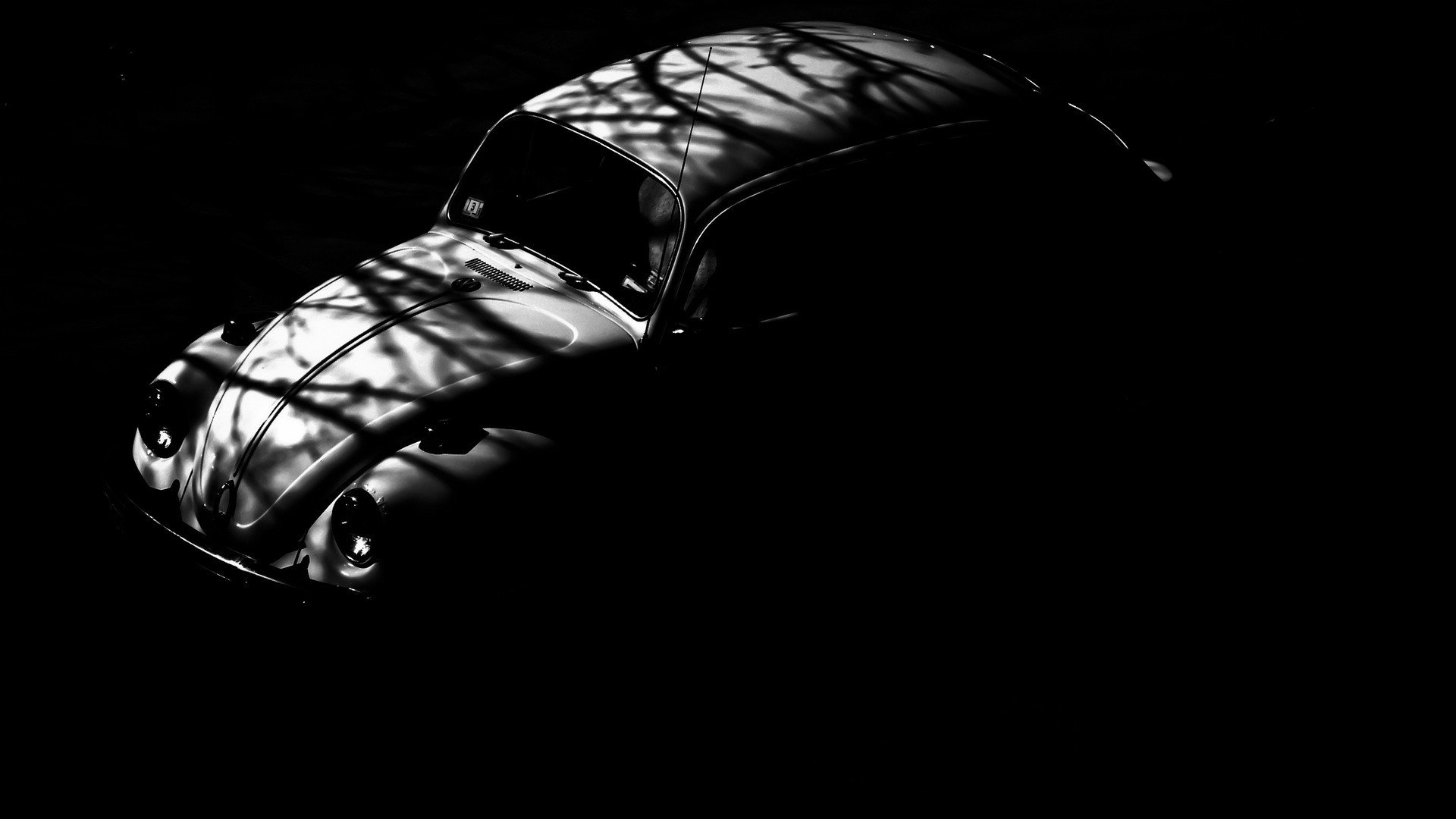 vehicle, Car, Volkswagen Beetle, Shadow, Monochrome, Vintage, Vintage car Wallpaper