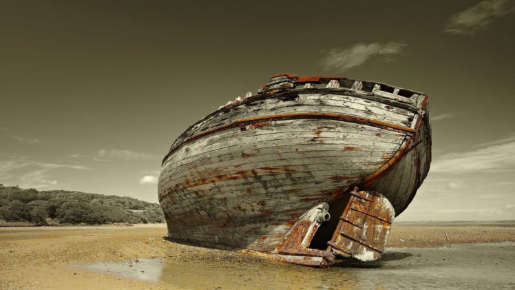 ship, Wreck, Vehicle HD Wallpaper Desktop Background