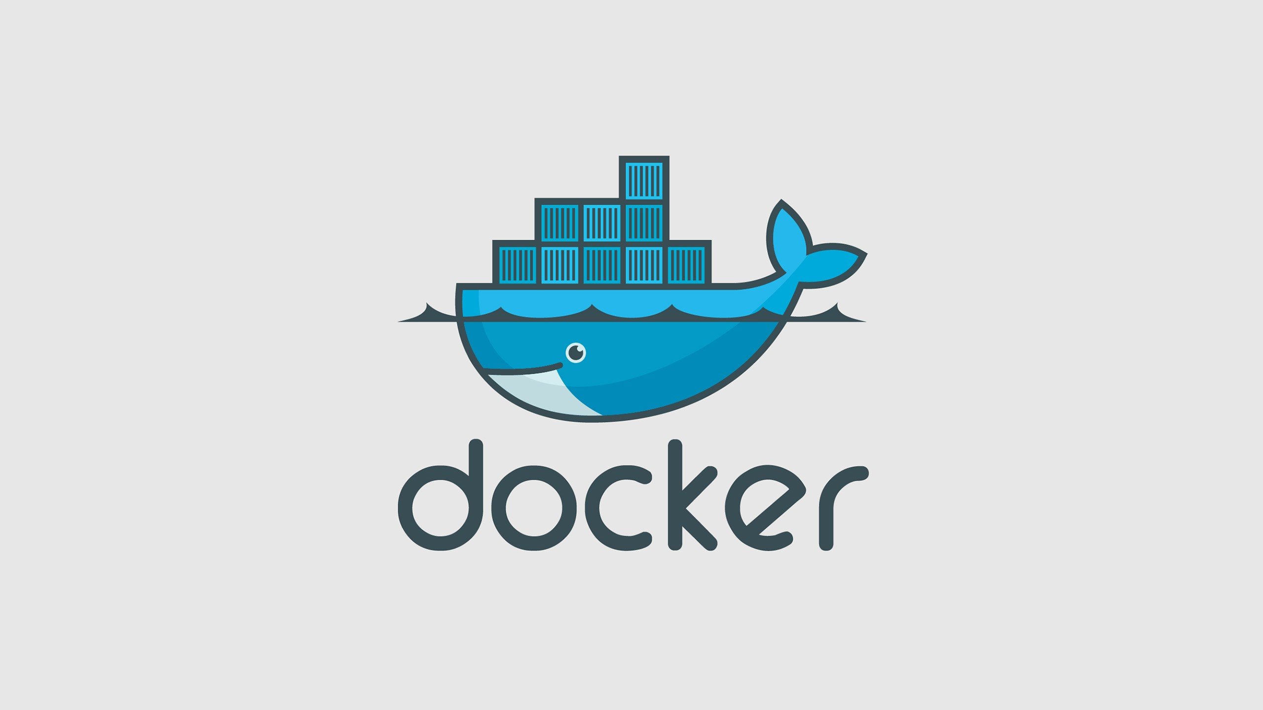 docker, Containers, Minimalism, Typography, Artwork, Simple background Wallpaper