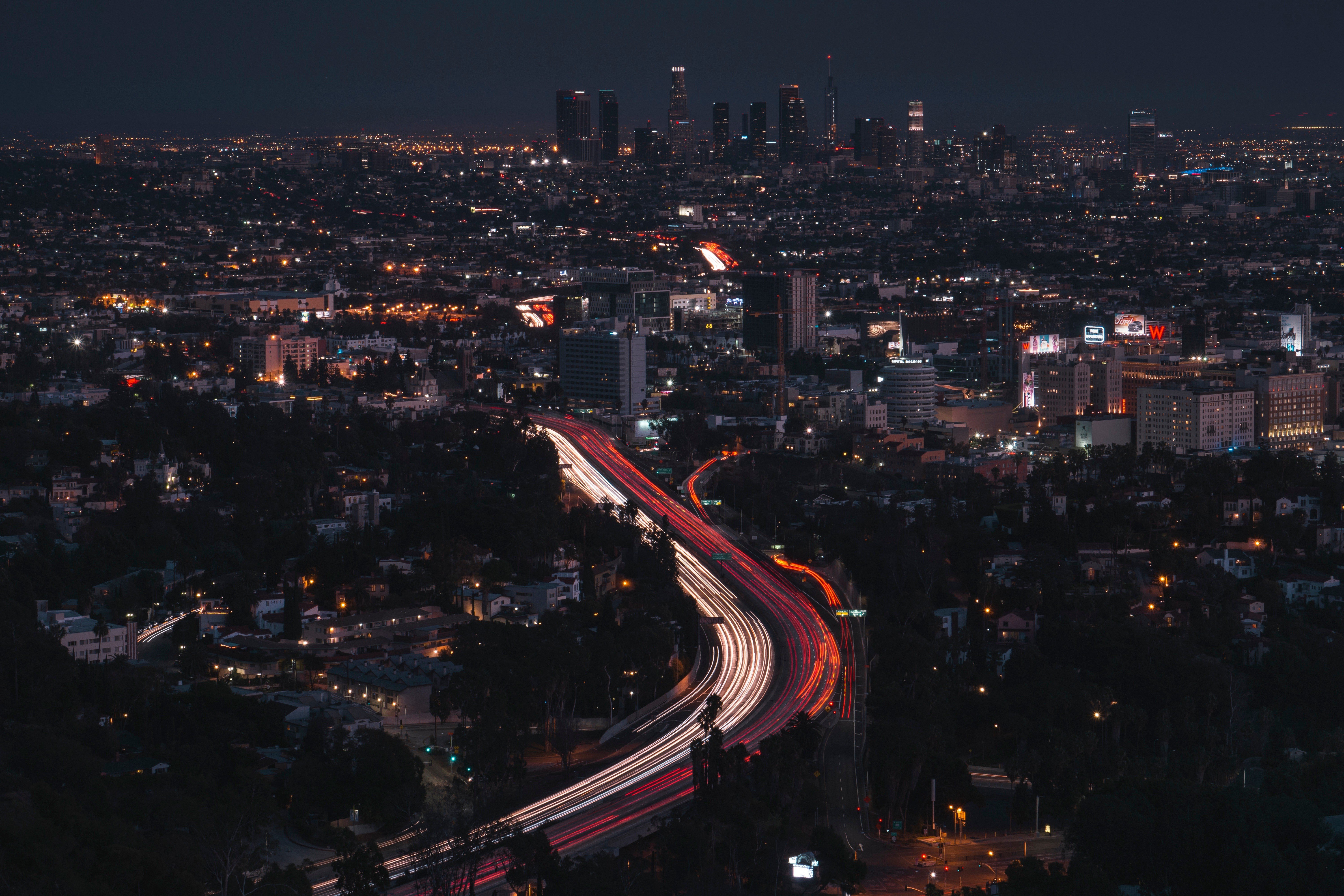 city, Lights, Los Angeles Wallpaper