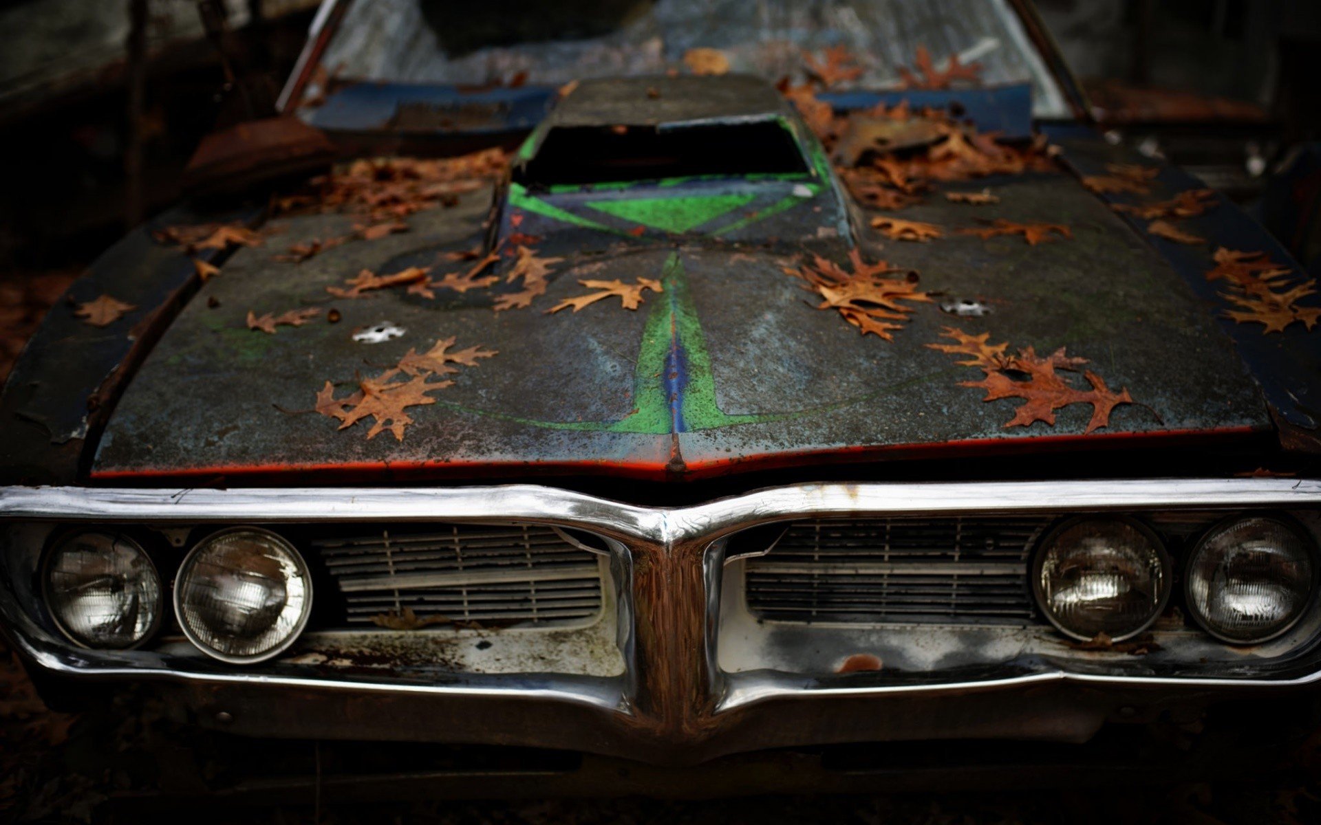 car, Vehicle, Pontiac, Leaves, Vehicle front Wallpaper