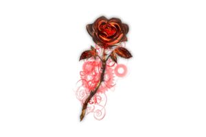 rose, Steampunk, Digital art