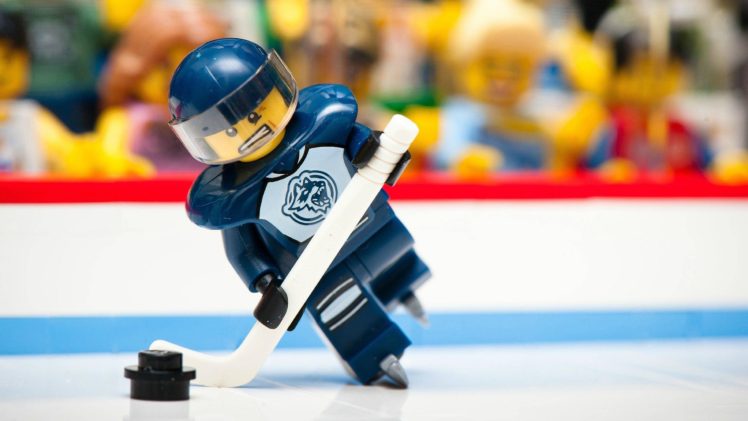 LEGO, Ice hockey, NHL, Puck, Hockey, Skates, Ice, Rink, Hockey stick, Visors HD Wallpaper Desktop Background