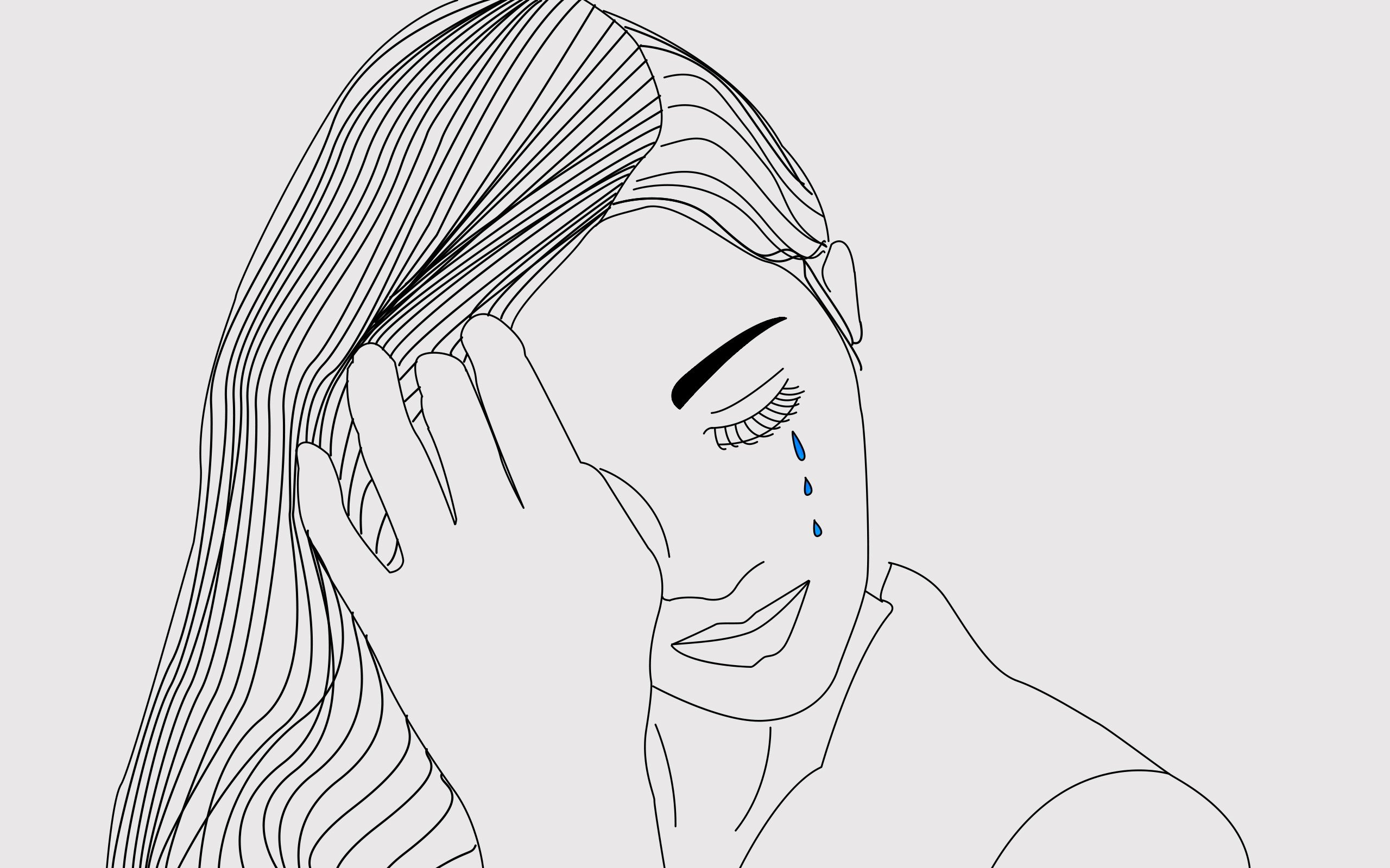 drawing, Photoshop, Sadness Wallpaper