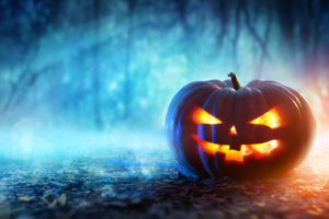 pumpkin, Halloween, Depth of field, Digital art
