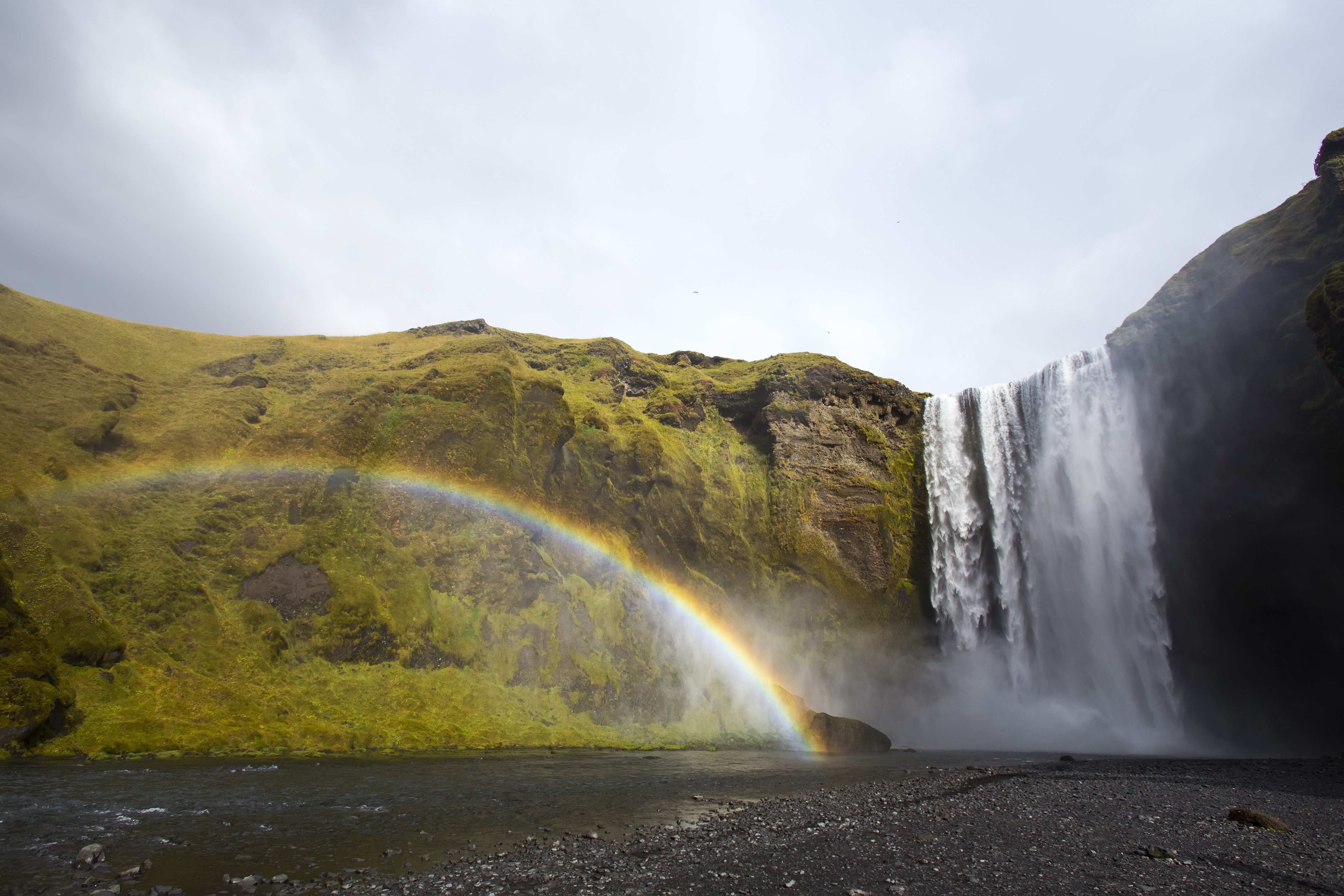 rainbows, Waterfall, Iceland Wallpaper