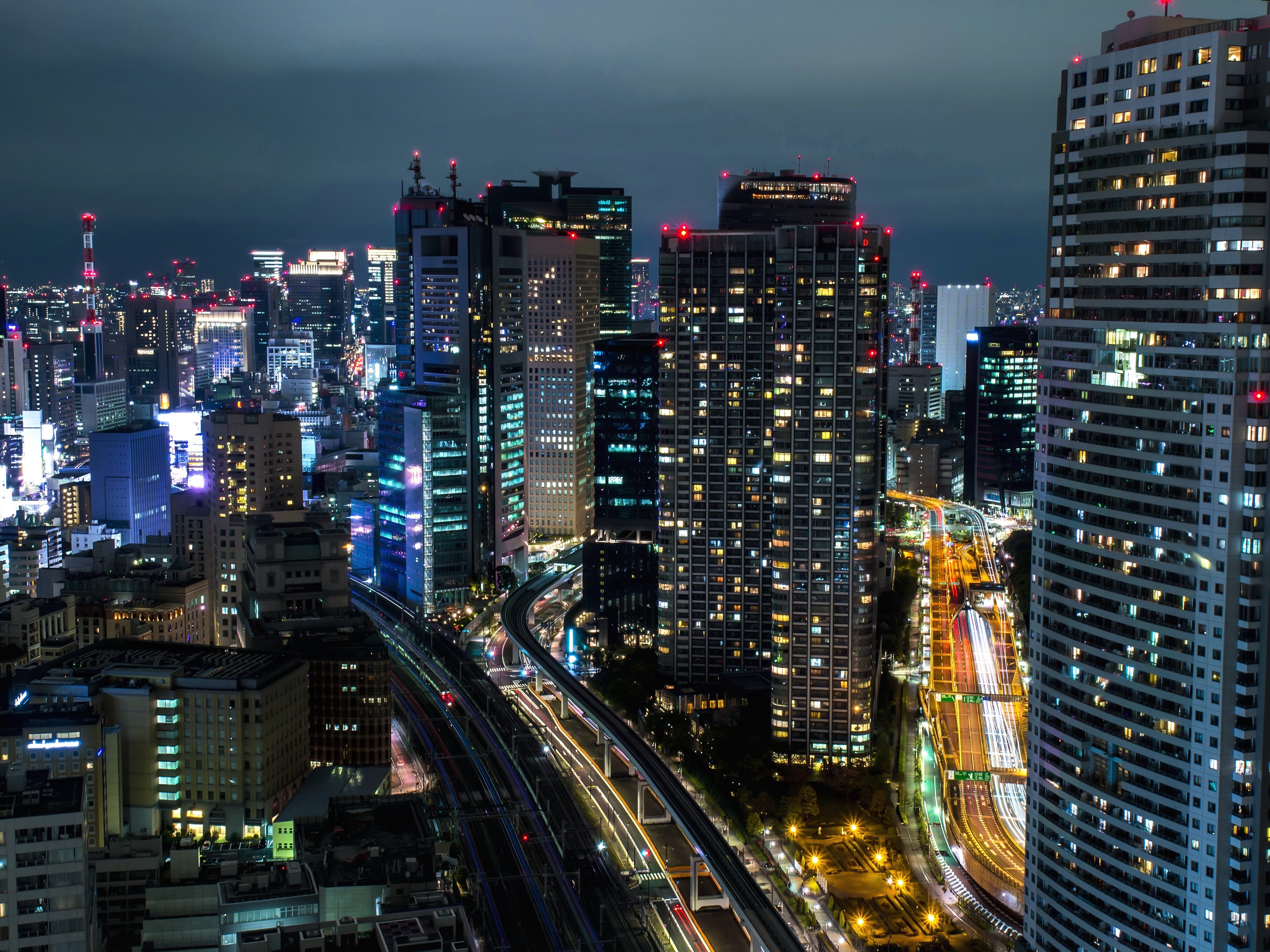 cityscape, Night, Tokyo Wallpaper