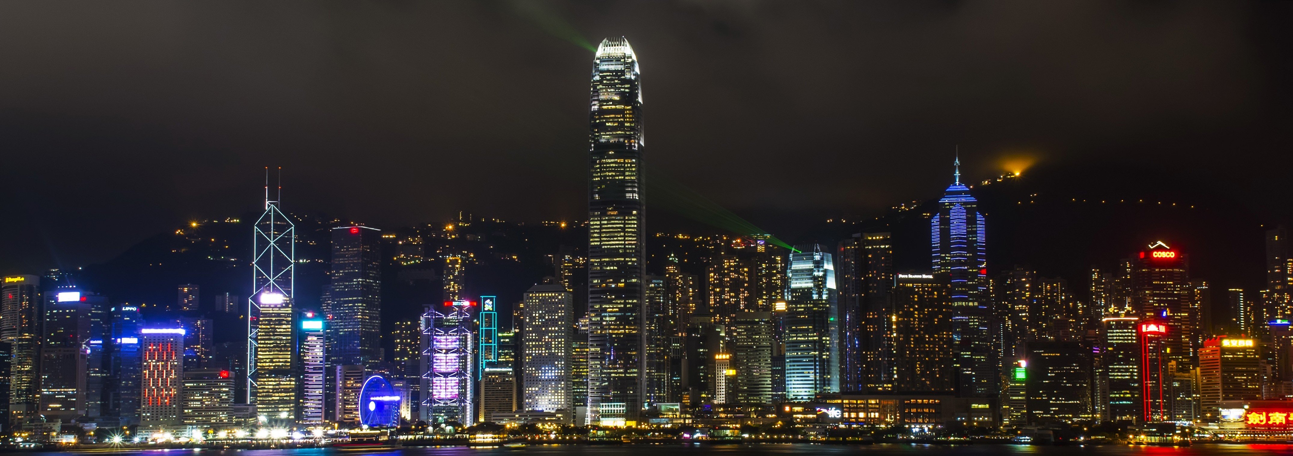 night, Cityscape, Hong Kong Wallpaper