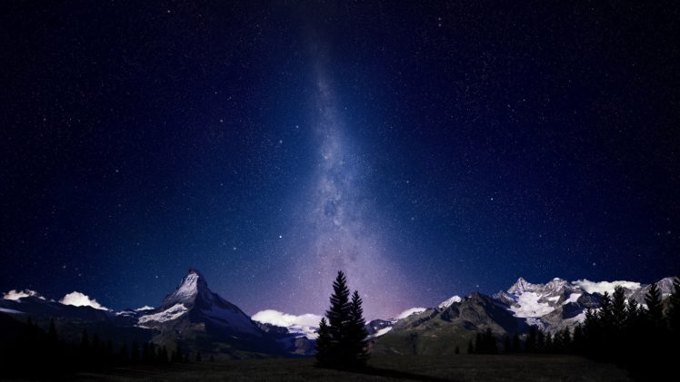 Milky Way, Night sky, Nature HD Wallpaper Desktop Background