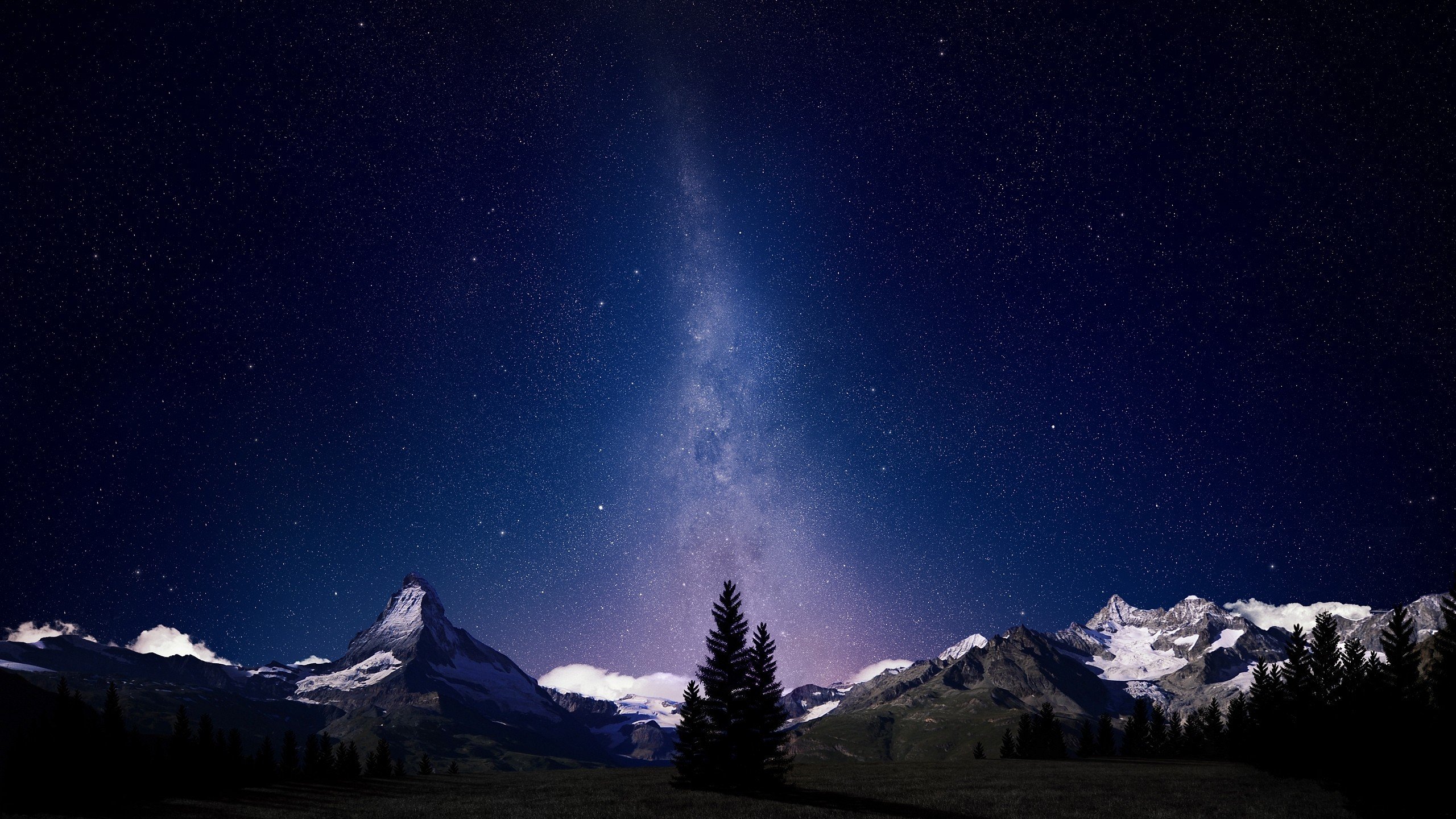 Milky Way, Night sky, Nature Wallpaper