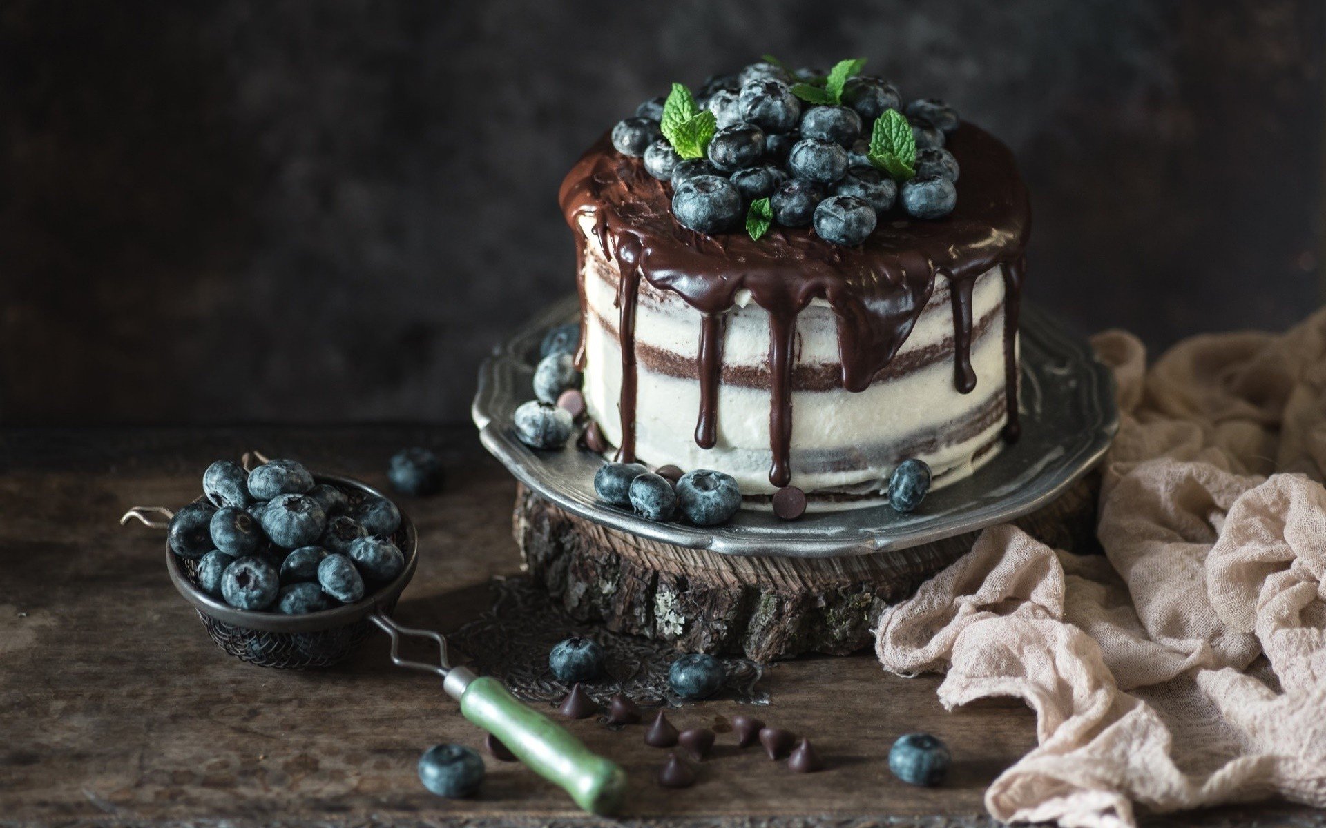 cake, Berries, Food, Chocolate Wallpaper