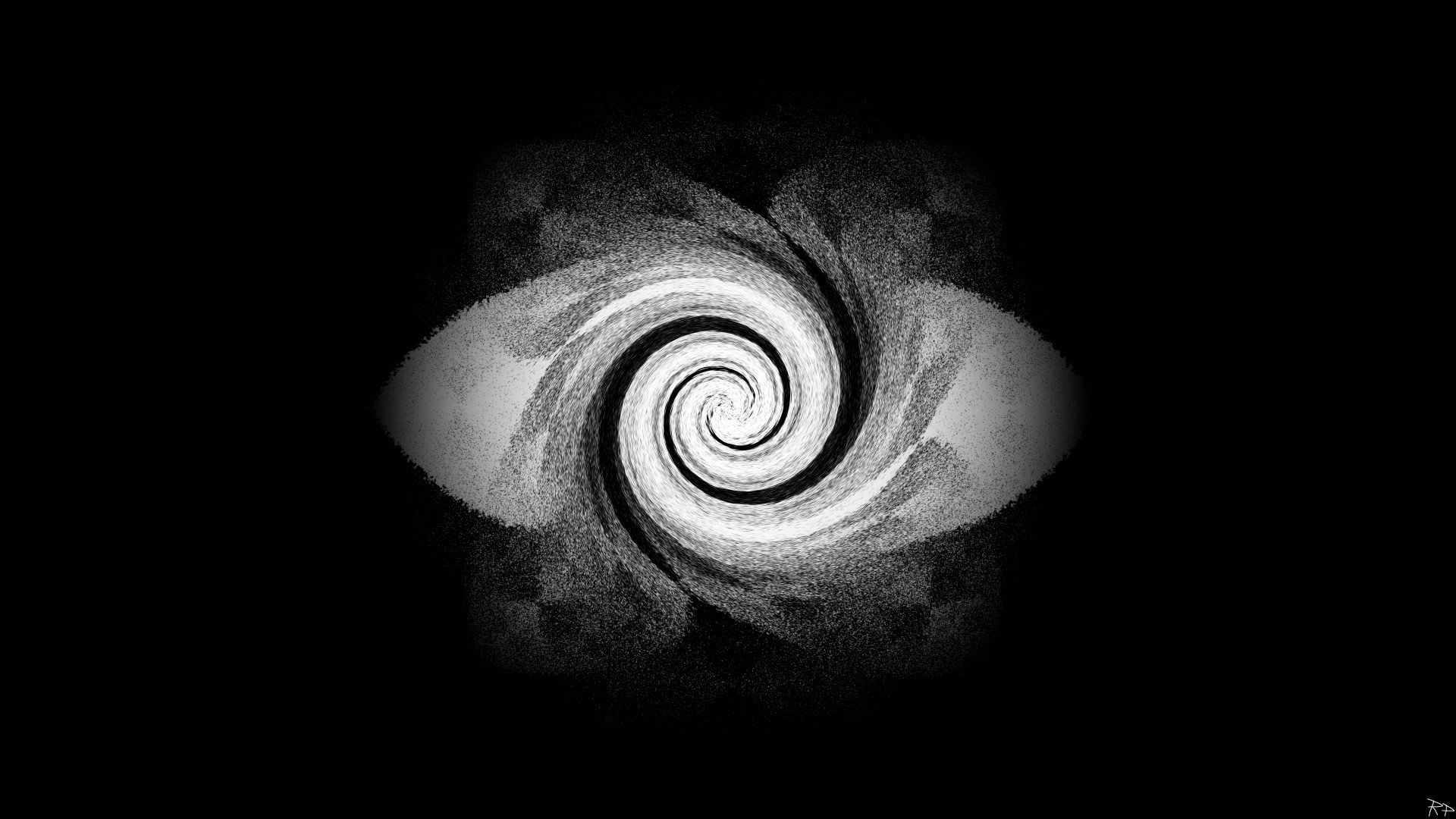 monochrome, Spiral Wallpaper