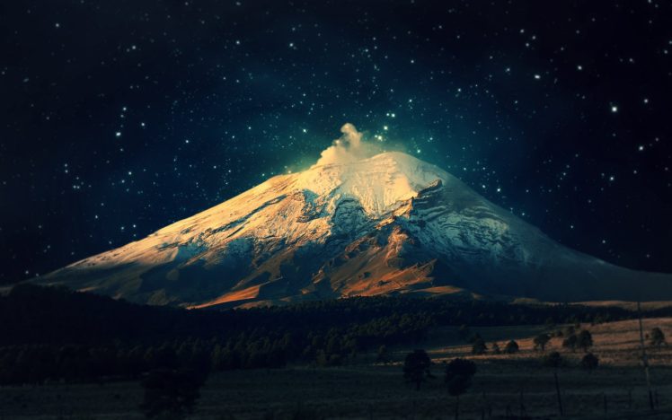 mountains, Sky, Stars, Mount Fuji HD Wallpaper Desktop Background