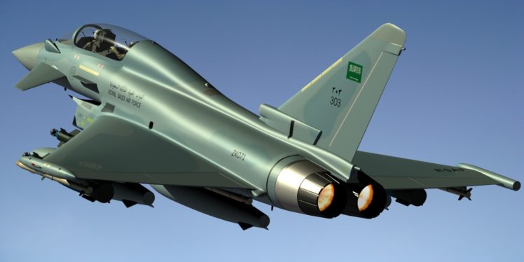 Eurofighter Typhoon, Royal Saudi Air Force HD Wallpaper Desktop Background