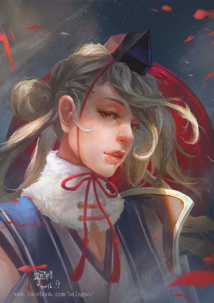 fantasy art, Anime girl red eyes HD Wallpaper Desktop Background