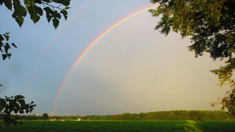 rainbows, Farm HD Wallpaper Desktop Background