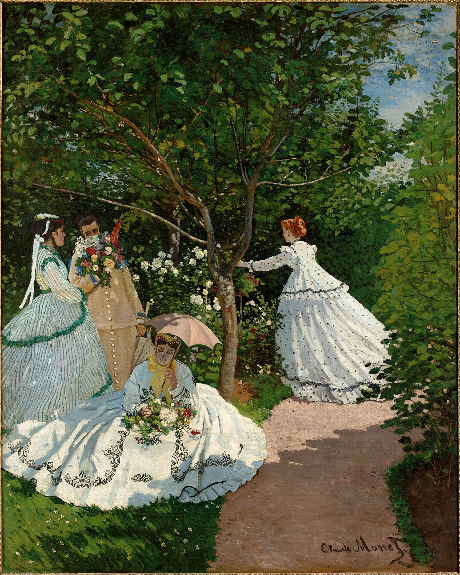 Claude Monet, Oil painting, Artwork, Femmes au jardin Wallpaper