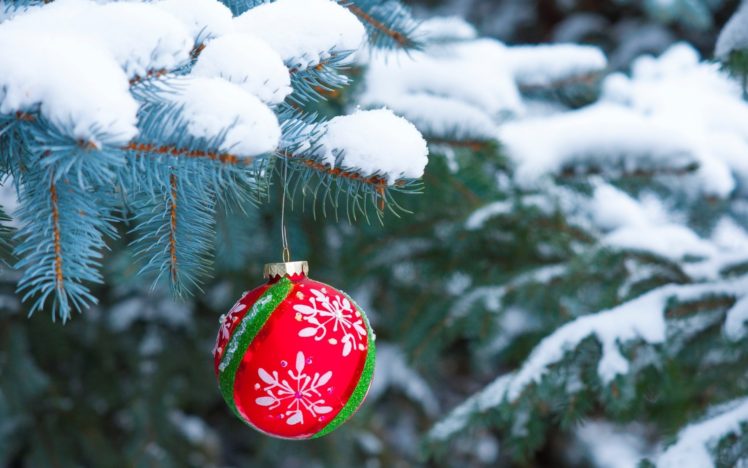 winter, Snow, Christmas ornaments, Christmas HD Wallpaper Desktop Background