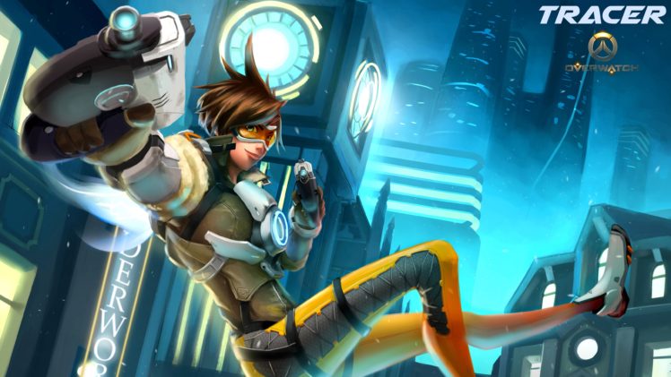 video games, Tracer (Overwatch), Overwatch HD Wallpaper Desktop Background