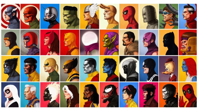 Magneto, Wolverine, Luke Cage, Marvel Comics, Hulk, Deadpool, Iron Man, Artwork, Green Goblin, Captain America HD Wallpaper Desktop Background