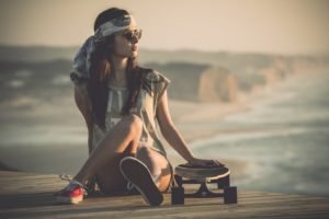 skating, Hipster Photography, Red shoes, Glass, Brunette, Skyfall