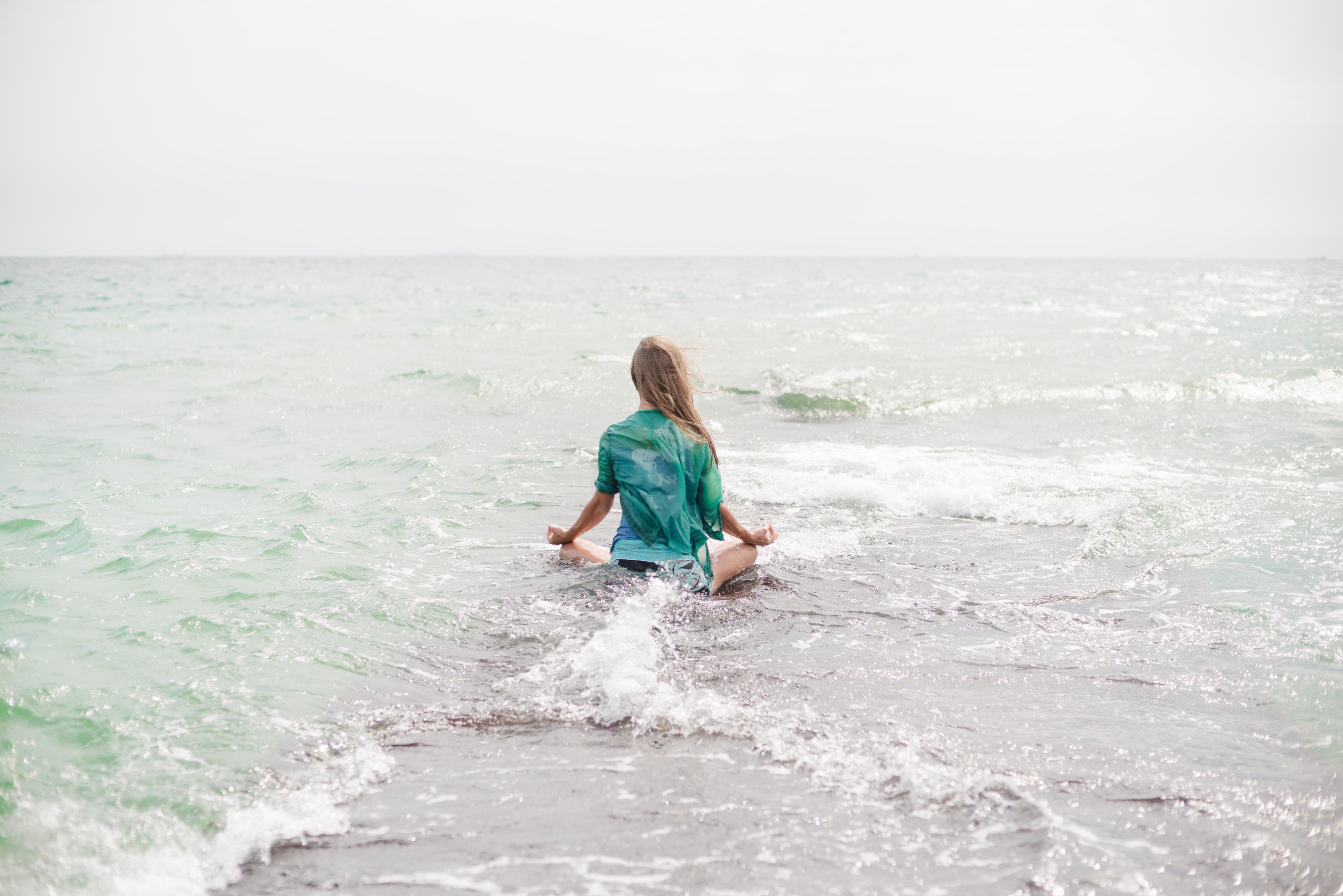 sea, Yoga, Women, Meditation Wallpaper