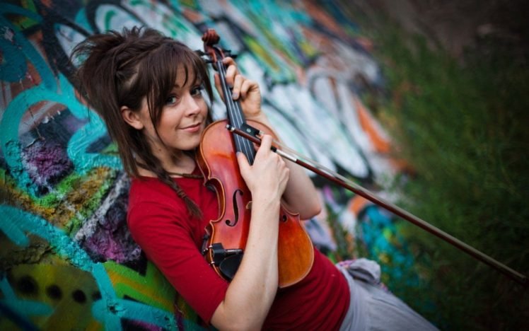 Lindsey Stirling, Women, Violin, Strings HD Wallpaper Desktop Background