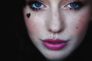 face, Women, Blue eyes, Freckles