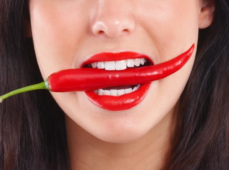 chilli peppers, Juicy lips HD Wallpaper Desktop Background