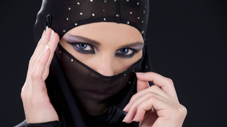 veils, Blue eyes, Women HD Wallpaper Desktop Background